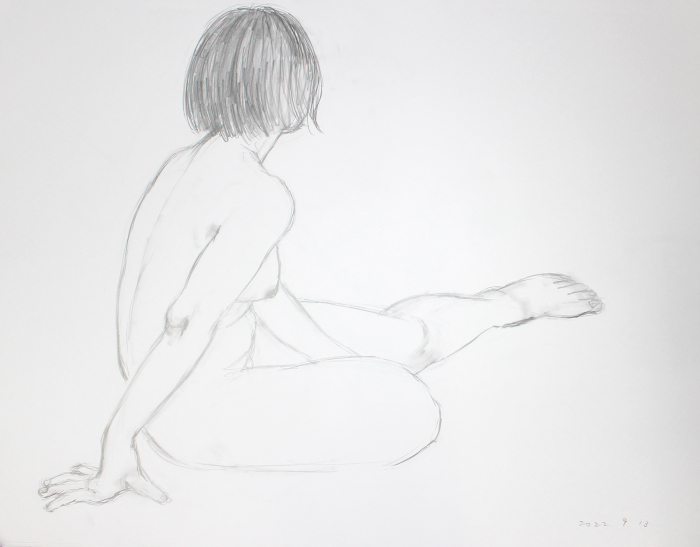 裸婦素描 nude sketch　大きさB2 _b0021594_23412853.jpg