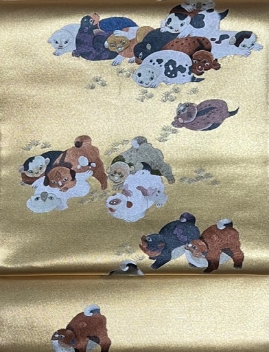 刺繍絵画の世界展へ・小倉久兵衛さんの犬の刺繍帯_f0181251_18015248.jpg