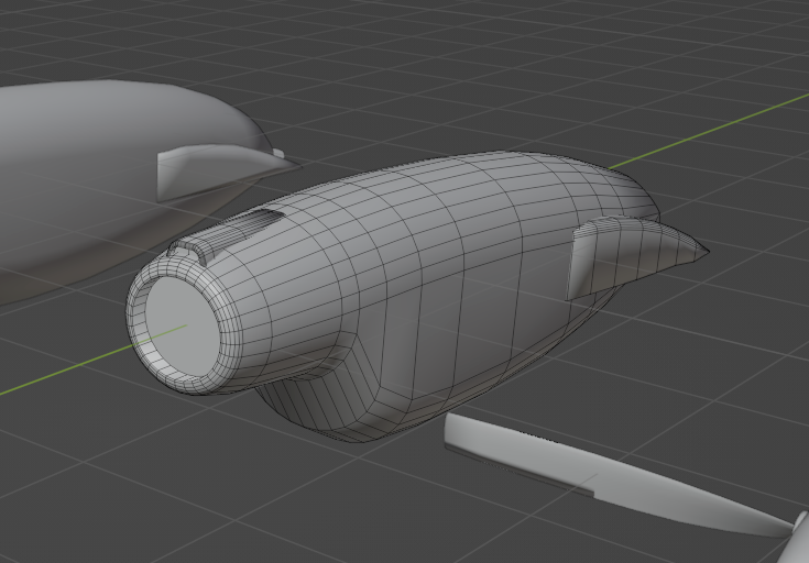 YS-11 Blender #19 エンジンナセルを作り直す : Project 1/200X