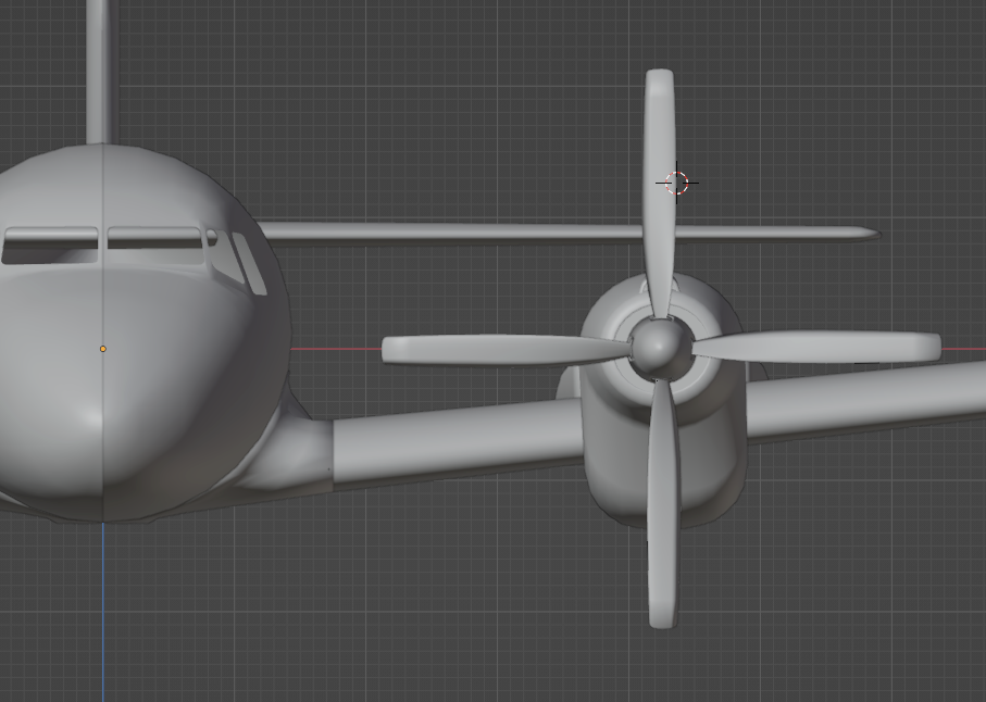 YS-11 Blender #19 エンジンナセルを作り直す : Project 1/200X