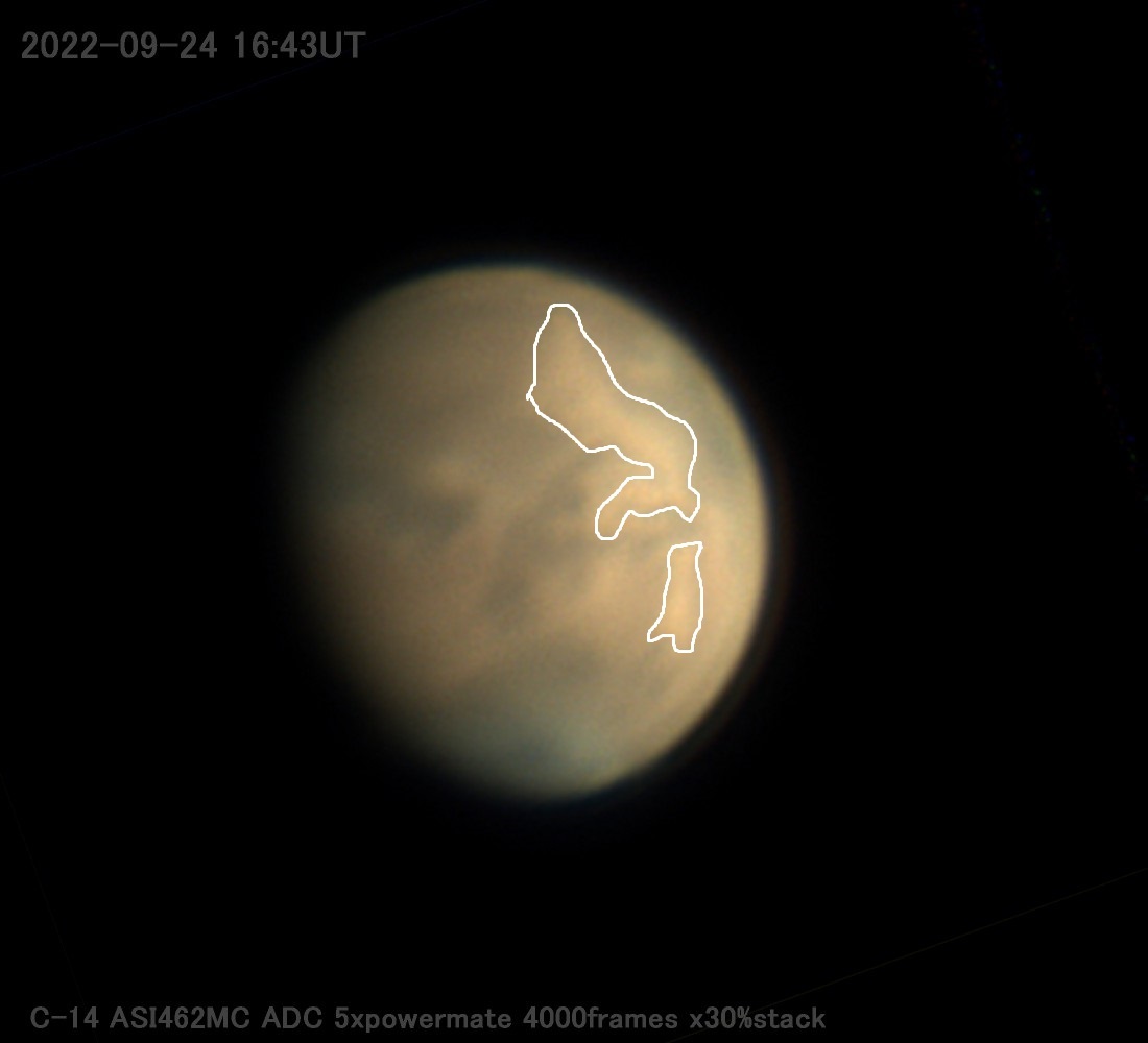 火星の黄雲（ダストストーム）をやっと撮影した_a0095470_18474157.jpg