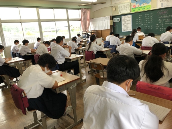 9／２０　中学部定期テスト_c0240700_10550797.jpeg