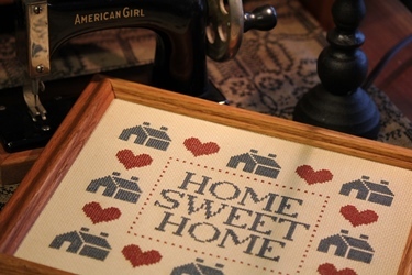 「Home Sweet Home」の刺繍フレーム_f0161543_15482862.jpg