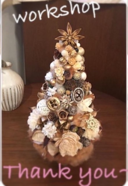フラワーアレンジ教室(Xmasツリー)のご案内＊_a0322702_23335157.jpeg