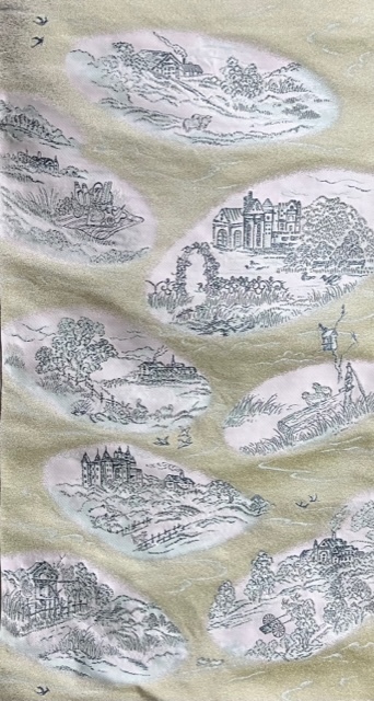 Toile de Jouy(西洋更紗)・小豆色地・薄黄緑地。_f0181251_15400448.jpg