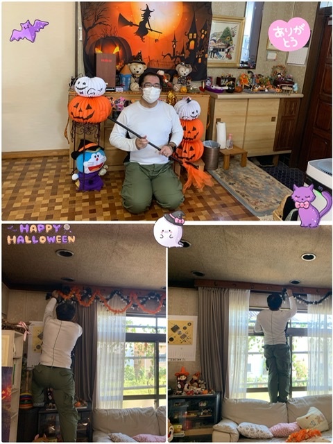 ハロウィン飾りつけ完成☆_e0040673_17290130.jpeg