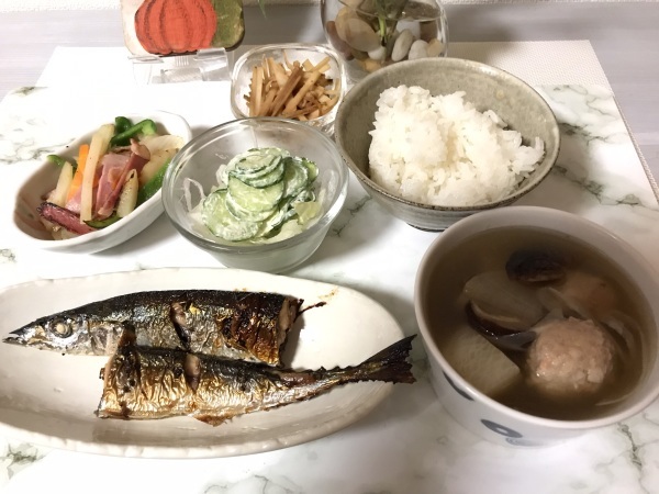 ワンプレートランチ　秋刀魚の塩焼き_b0417696_16003143.jpeg