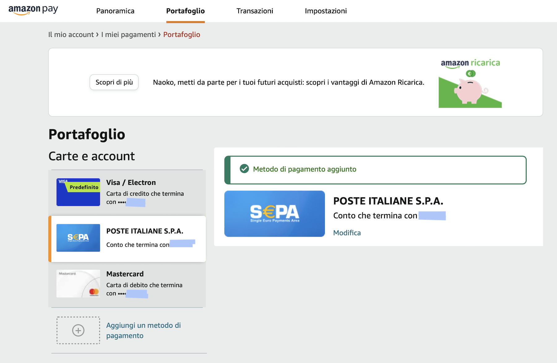 イタリア郵便局ネット購入手数料40セント回避成功 でも7月から口座維持費 月4€から6€に_f0234936_22172739.png