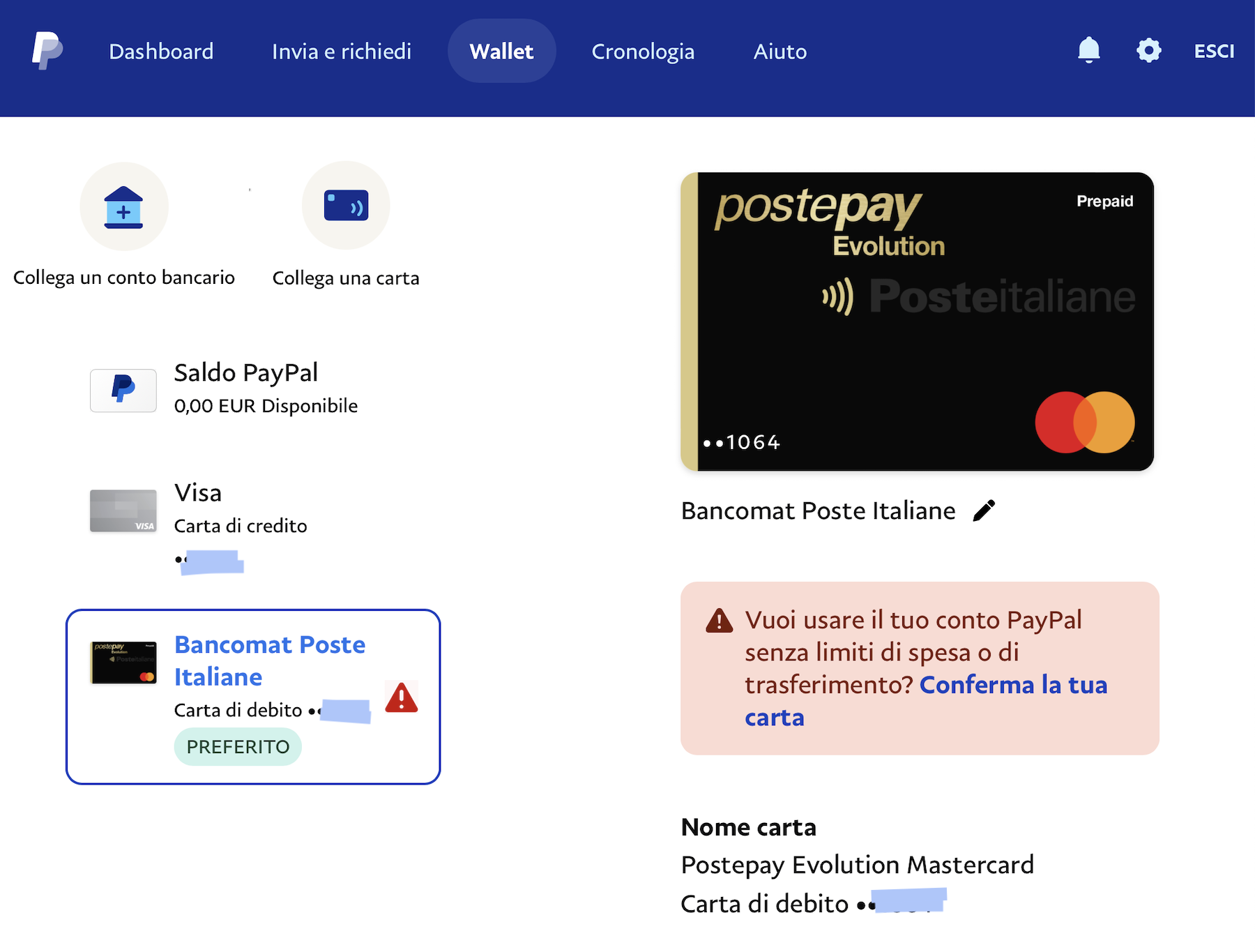 イタリア郵便局ネット購入手数料40セント回避成功 でも7月から口座維持費 月4€から6€に_f0234936_22202614.png