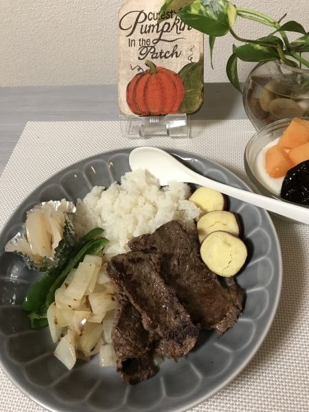 トッピングカレー　鶏つくねとカボチャの甘酢煮_b0417696_21322895.jpeg