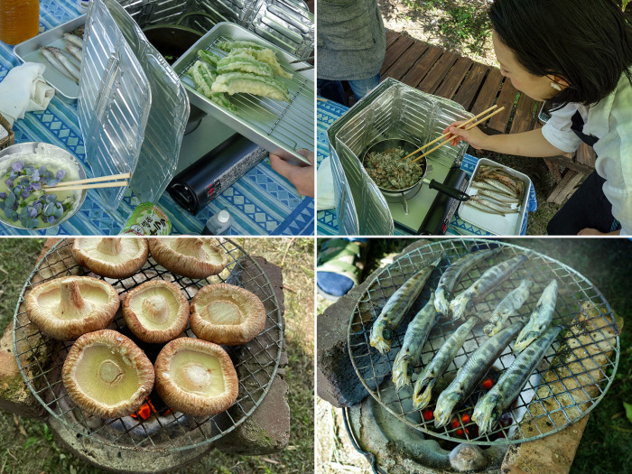 収穫の秋。
野外飯の秋。_b0340837_09530838.jpg