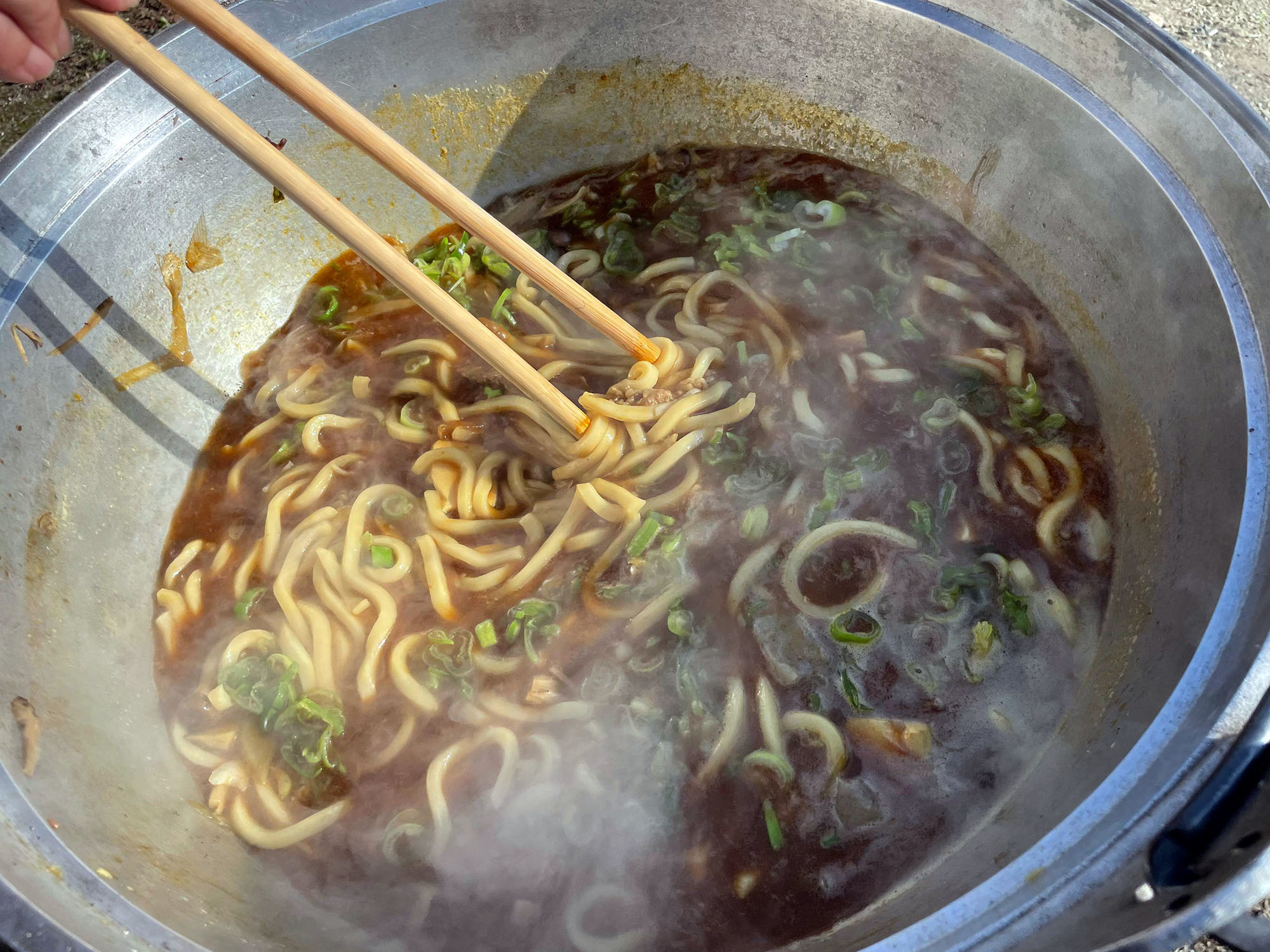 収穫の秋。
野外飯の秋。_b0340837_09530885.jpg