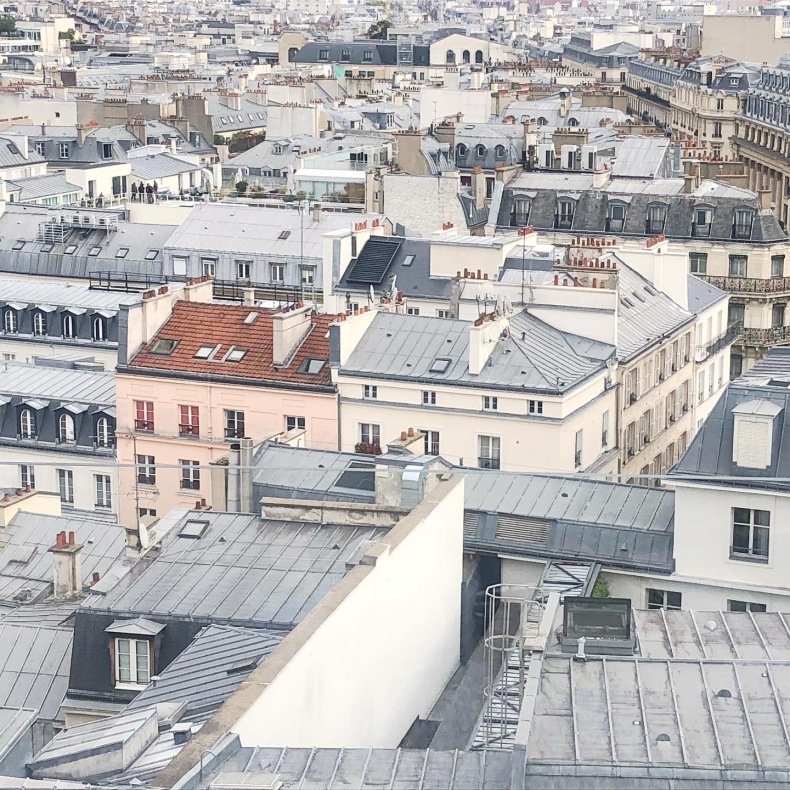 パリの屋根、どの眺めがお好きですか？　ギャラリーラファイエットの屋上から撮影_a0231632_04062181.jpeg