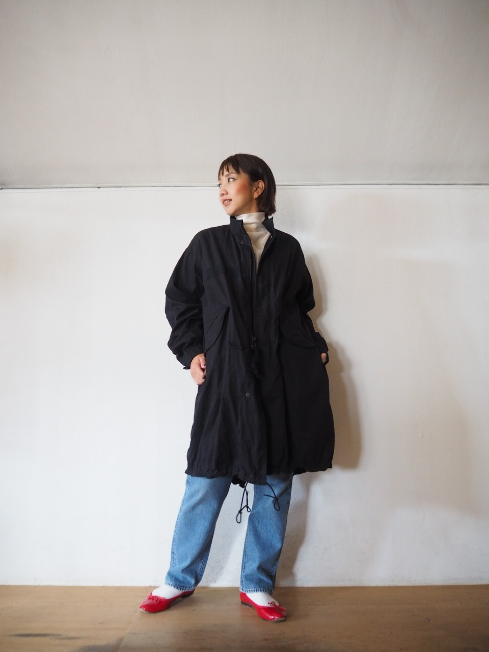 オアスロウ M-65 フィッシュテールコート ブラック サイズ2 楽天市場】【orslow】 M-65 FISH TAIL COAT BLACK オアスロウ