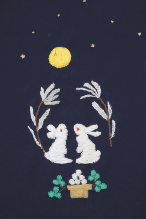 刺繍 ~ お月見 ~_e0222340_15342622.jpg