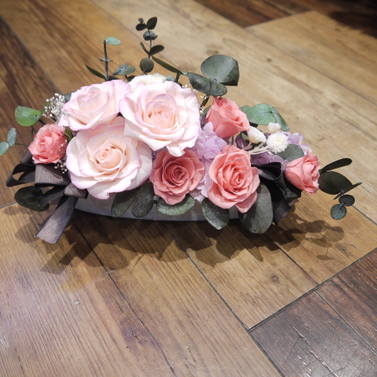 ナチュラルアレンジ…開花をしました。生徒作品_a0123133_16020477.jpg