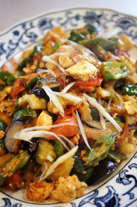 ■菜園料理【夏野菜とハムのオイバター 塩コショウ炒め】簡単5分!!_b0033423_22050364.jpg