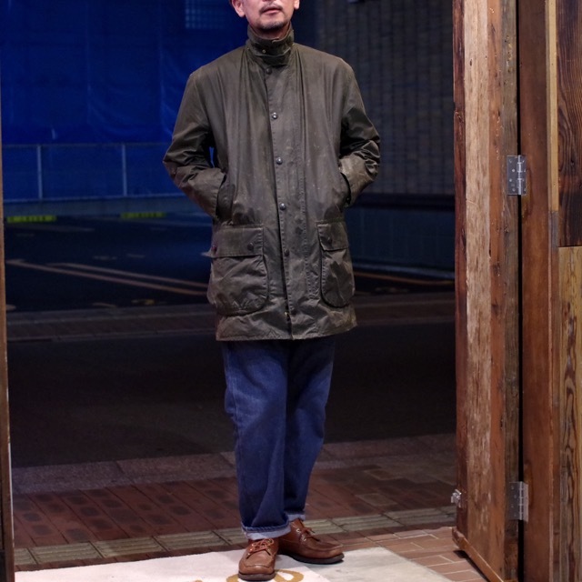 1980-90s Barbour BORDER Olive Green Size 40 / バブアー ボーダー 3 