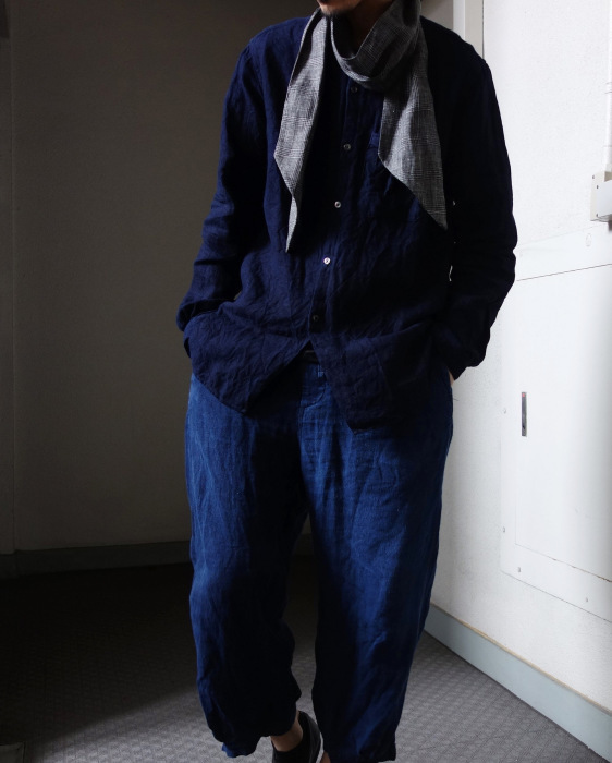 11月の製作予定 / glencheck linen longcravat_e0130546_13074730.jpg