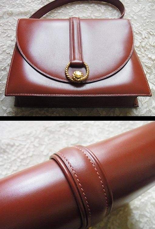 Sold- N.1519 エルメス シエナ色サック・ア・マン1963年製