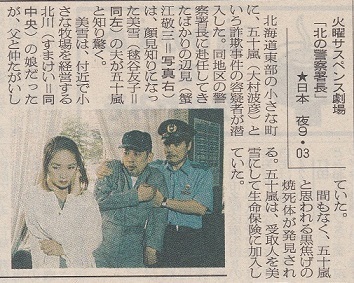 11-22/98-1日本テレビ　火曜サスペンス劇場「北の警察署長」脚本　坂田義和　監督　下村優　PD 　佐光千尋　木川康利 （アングラの帝王から新劇へ）_f0325673_16114230.jpg