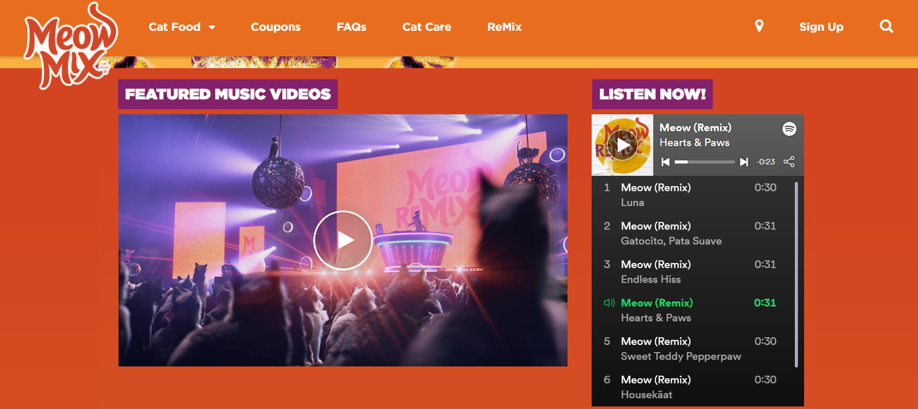 ミャオ・ミックス（Meow Mix）による『猫音楽』（Meow Music, Cat Music）キャンペーン_b0007805_23480240.jpg
