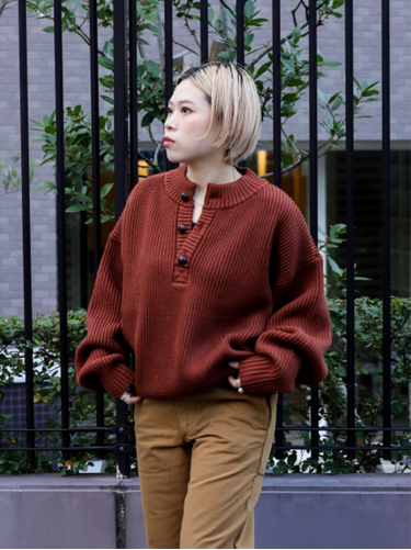 AMBERGLEAM】WARM HENRY SWEATER. : FLATBUSH -clothes LAB.-