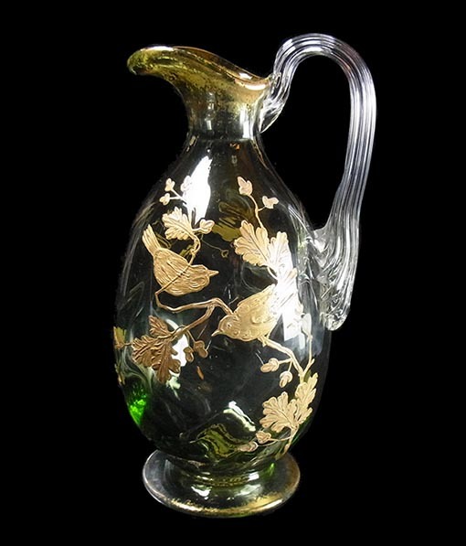 オールド・バカラ 1900年 大型サイズ 25cm 1.3kg 金彩 花瓶 - テーブル用品