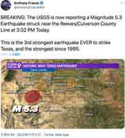 『米テキサス州でマグニチュード5.3の地震、震源の深さ2キロ』／　ツイート・報道_b0003330_10242407.jpg