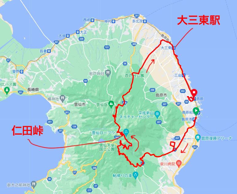 長崎サイクリング　仁田峠・島原鉄道編_d0211129_13032200.png