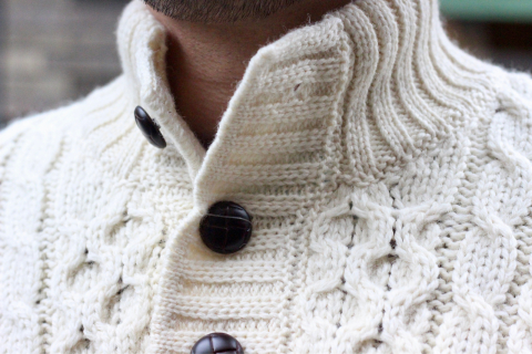 アイルランドの伝統を受け継ぐ「L.L.Bean」 \"Heritage Sweater, Irish Fisherman\'s Button-Mock\" (264682) ご紹介_f0191324_08054843.jpg