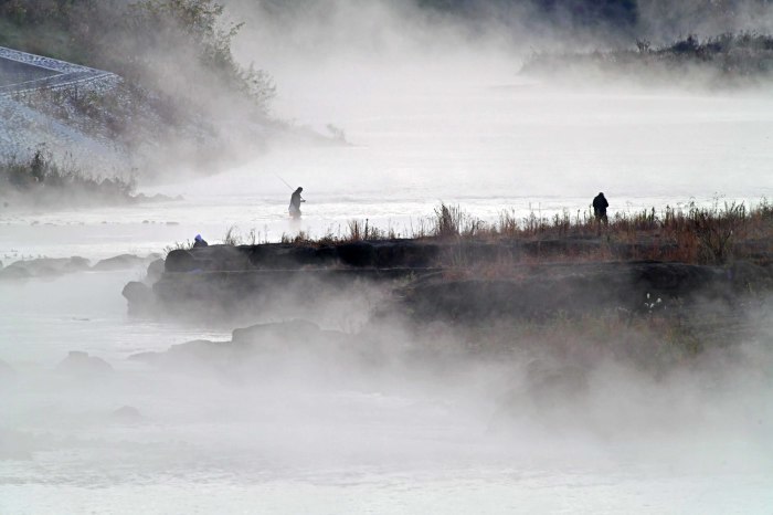 多摩川の川霧と釣り人_f0173596_10524853.jpg