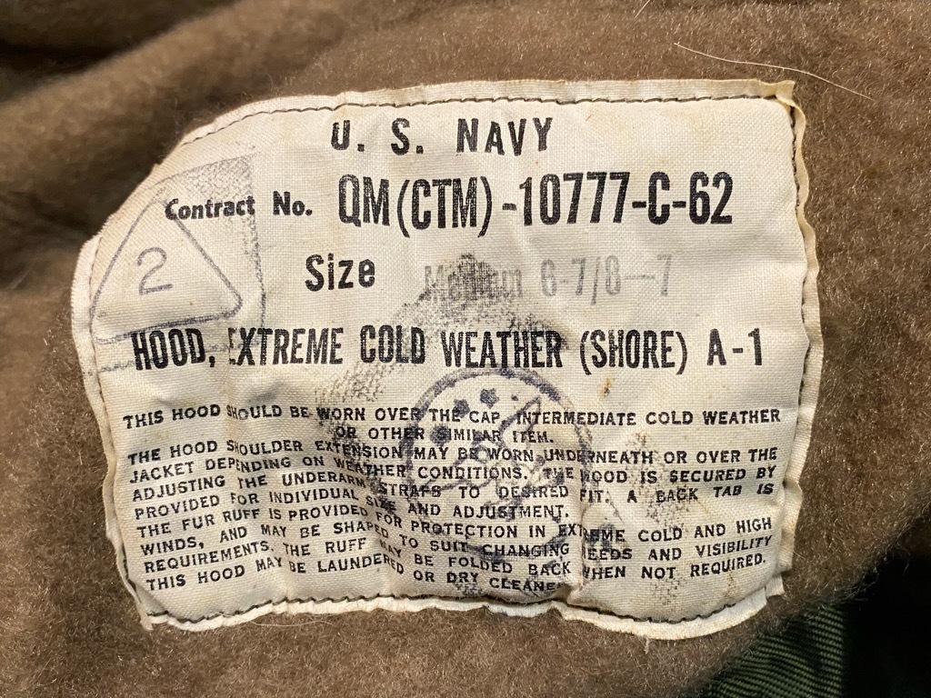 12月21日(水)マグネッツ大阪店Vintage入荷日!!#1U.S.Navy編!G-1,WatchCap,CPO,P-Coat,Utility,HBT,RainParka,Barnstormer!!_c0078587_20335133.jpg