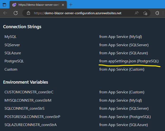 Azure App Service に配置した ASP.NET Core アプリで、App Service 上に設定した接続文字列を GetConnectionString で取得できない?_d0079457_21320344.png
