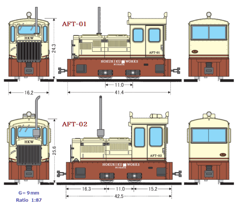 HOナロー　第18回軽便鉄道模型祭記念エッチング板『赤沢の北陸重機5tDL AFT-01/02』　送料込み