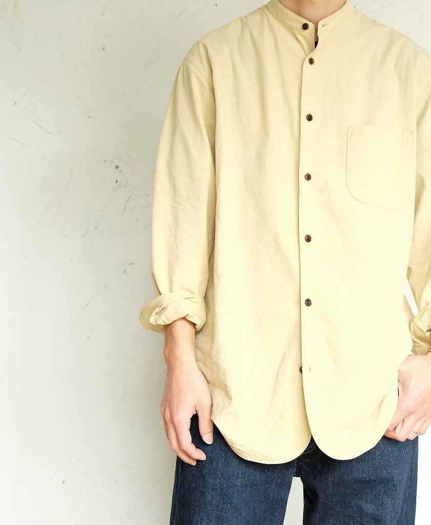 tilt The authentics / Parachute Cloth Band Collar Shirt　　A.S　exclusive_d0163644_14235331.jpg