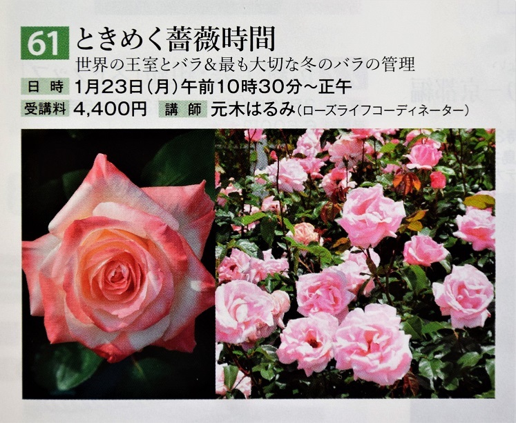 1月23日（月）「ときめく薔薇時間～世界の王室とバラ＆最も大切な冬のバラの作業」（三越カルチャー）のご案内_d0296341_11002206.jpg