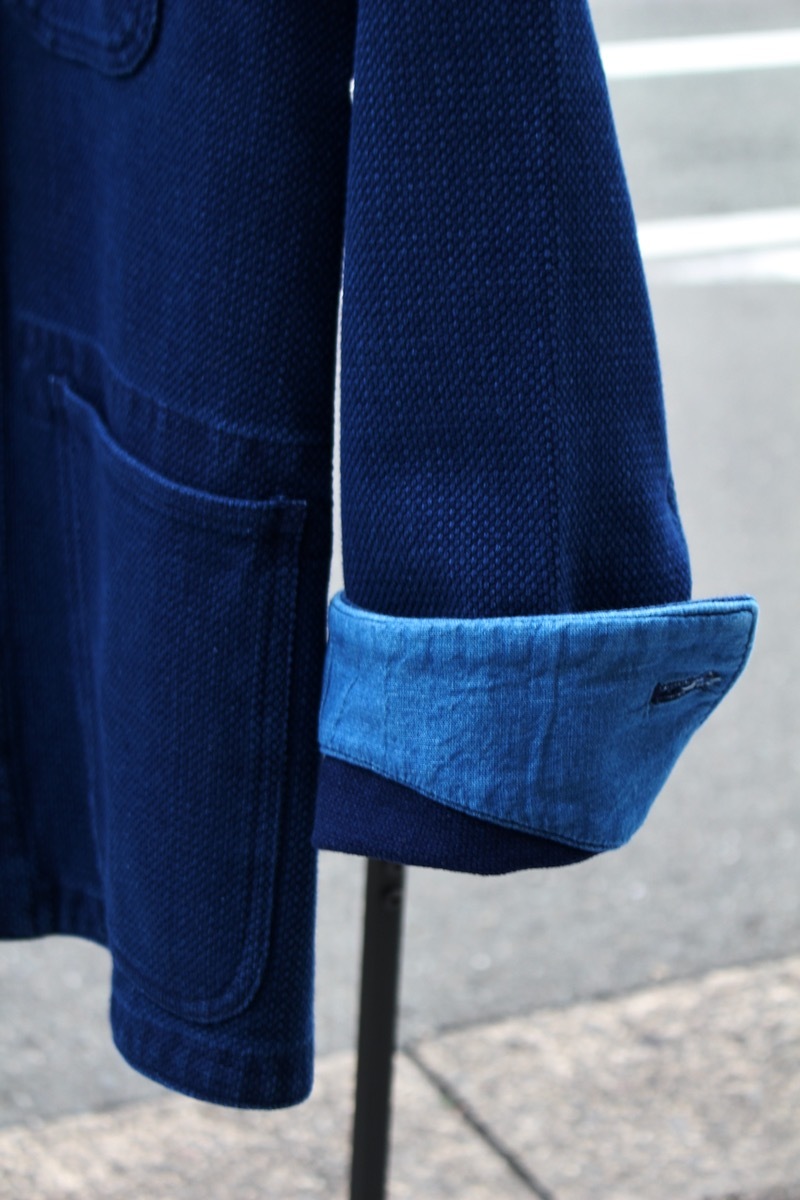 大勧め 濃紺 美品BLUE BLUE JAPAN ホンアイサシコUSEDカバーオール