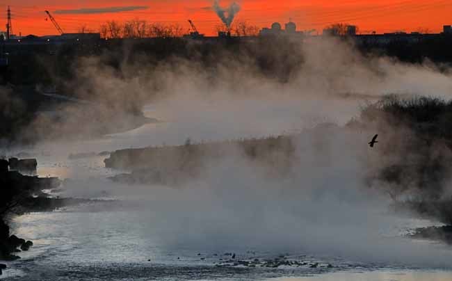 多摩川の川霧と日の出_f0173596_10382179.jpg