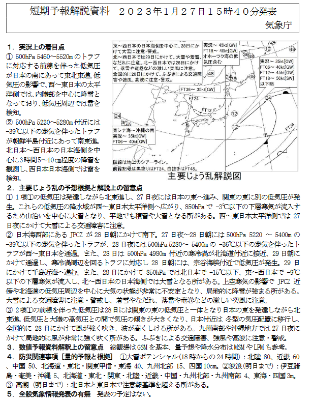 新潟県降雪量予報(2023年1月27日PM)　大雪のポテンシャルは北陸地方80cm！_e0037849_19073355.png