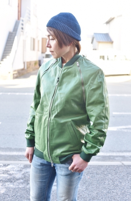 GREEN RAM LEATHER JACKET　　MADE in ITALY_d0152280_14524395.jpg