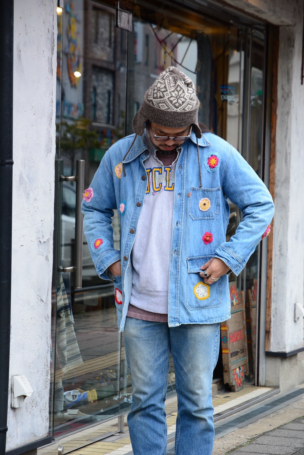 \"Nasngwam.\"<<70\'s CROCHET DENIM JACKET>>new in!!!!_c0167336_19252583.jpg