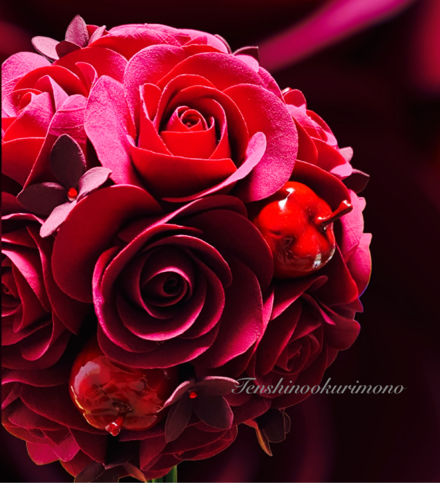 「紅の薔薇に赤い林檎」_a0352484_17210337.jpg