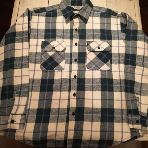 1980s \" FIVE BROTHER - MADE IN U.S.A - \" 100% cotton VINTAGE HEAVY-FLANNEL CH SHIRTS ※ 好配色_d0172088_20152087.jpg