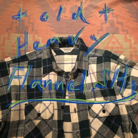 1980s \" FIVE BROTHER - MADE IN U.S.A - \" 100% cotton VINTAGE HEAVY-FLANNEL CH SHIRTS ※ 好配色_d0172088_20305232.jpg