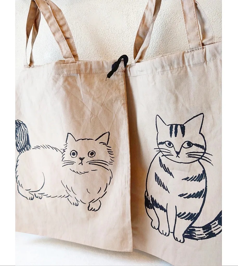 ネコの布バッグ-