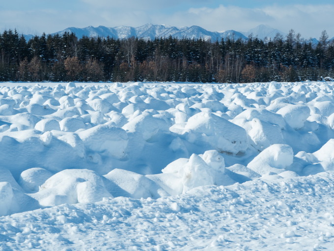 雪を掘り起こした畑が・・ちょっと”アート”っぽくないですか?_f0276498_23220335.jpg