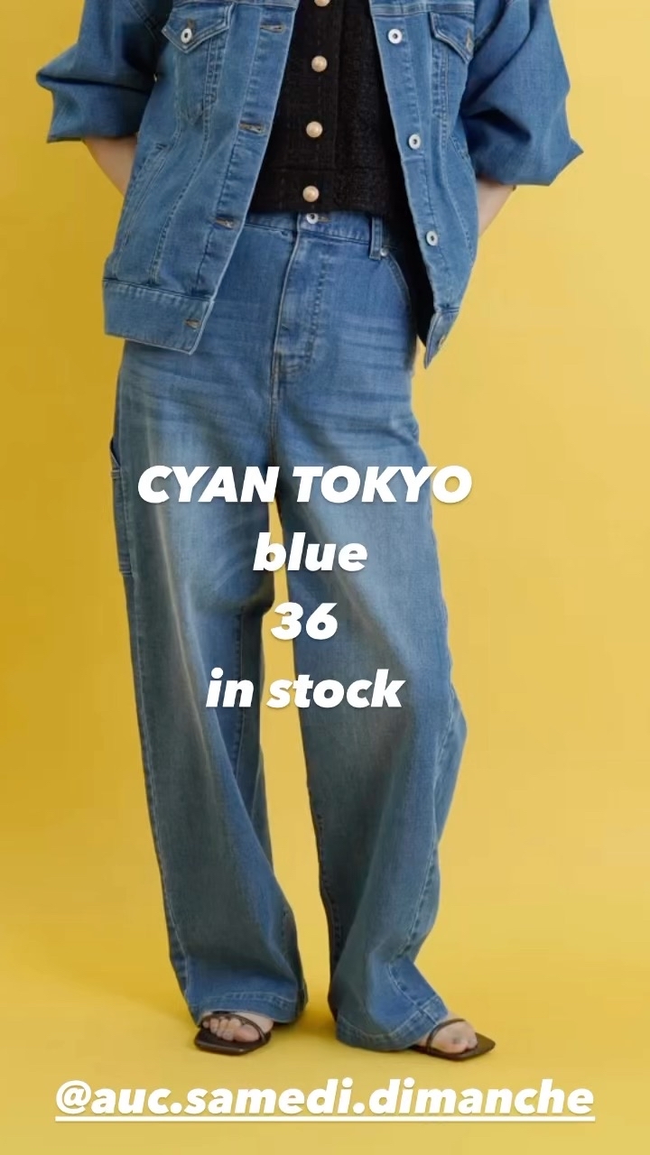 CYAN TOKYO】ムラブリーチデニムワイド-