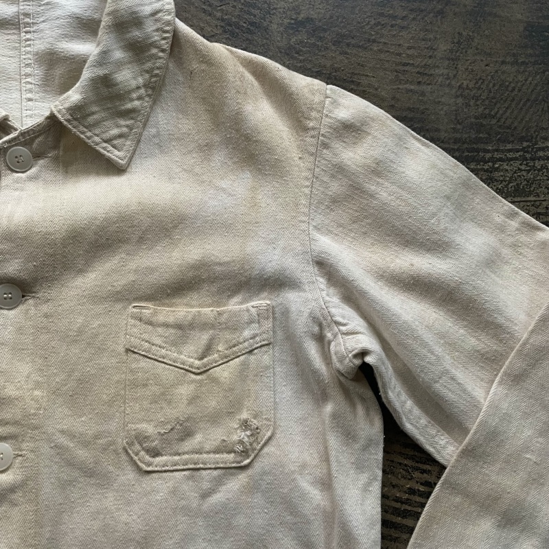 1930\'sFrench Military Unusual Color Cotton Bourgeron Pants/1950\'s White HBT Work Jacket_f0370108_16362103.jpeg