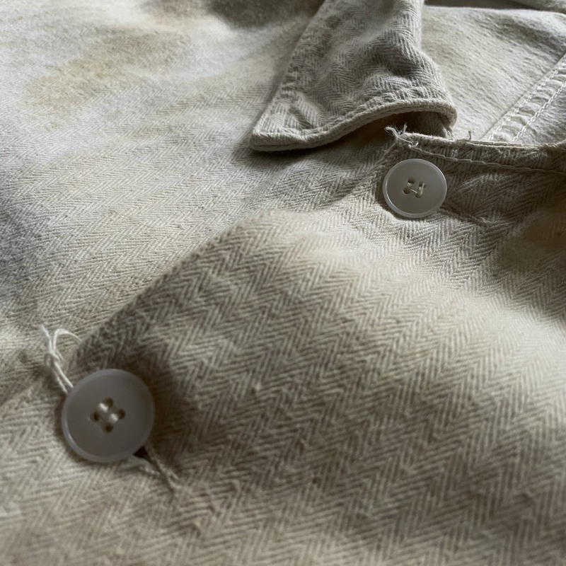 1930\'sFrench Military Unusual Color Cotton Bourgeron Pants/1950\'s White HBT Work Jacket_f0370108_16362350.jpeg